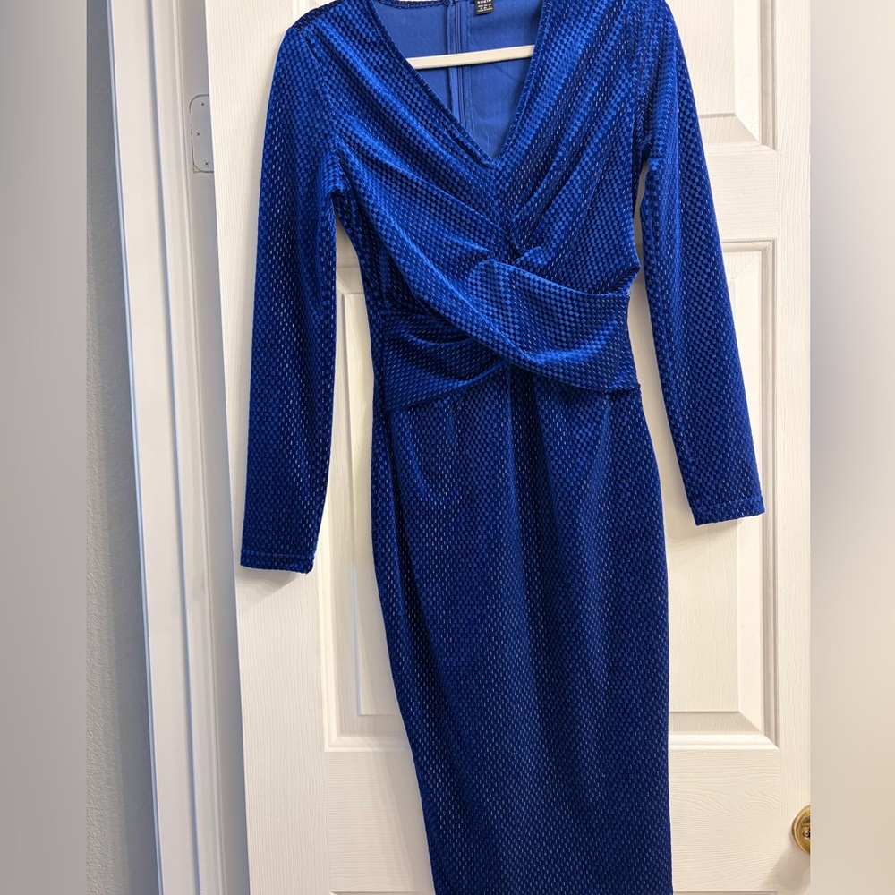 Elegant Royal Blue Bodycon Dress